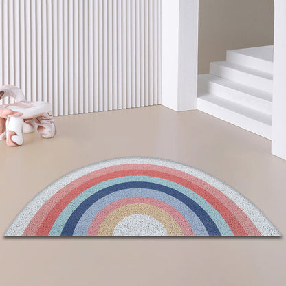 Colorblock Arch Indoor Rug Bright Novelty Carpet Vinyl Machine Washable Rug for Bedroom - Clearhalo - 'Area Rug' - 'Rug' - 1897956