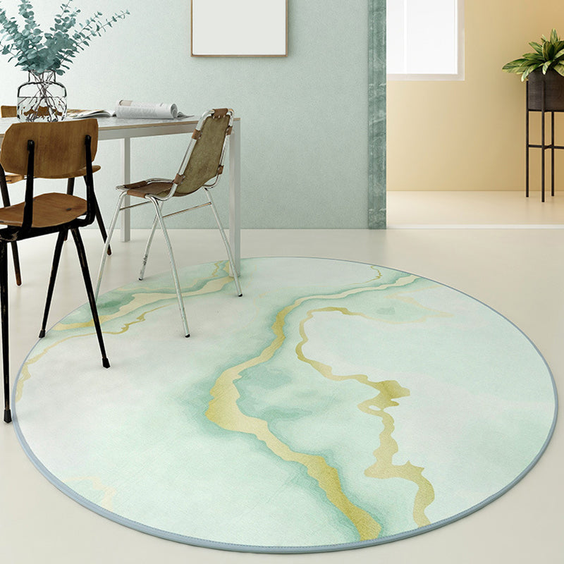 Pastel Flowing Indoor Rug Polyester Novelty Rug Pet Friendly Carpet for Home Decor