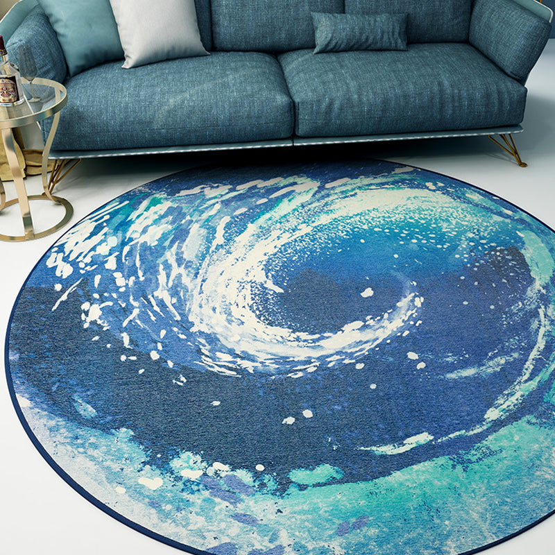 Pastel Flowing Indoor Rug Polyester Novelty Rug Pet Friendly Carpet for Home Decor - view 2