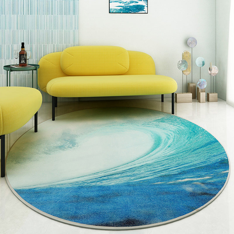 Pastel Flowing Indoor Rug Polyester Novelty Rug Pet Friendly Carpet for Home Decor