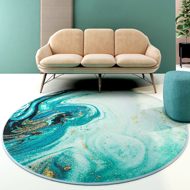 Pastel Flowing Indoor Rug Polyester Novelty Rug Pet Friendly Carpet for Home Decor