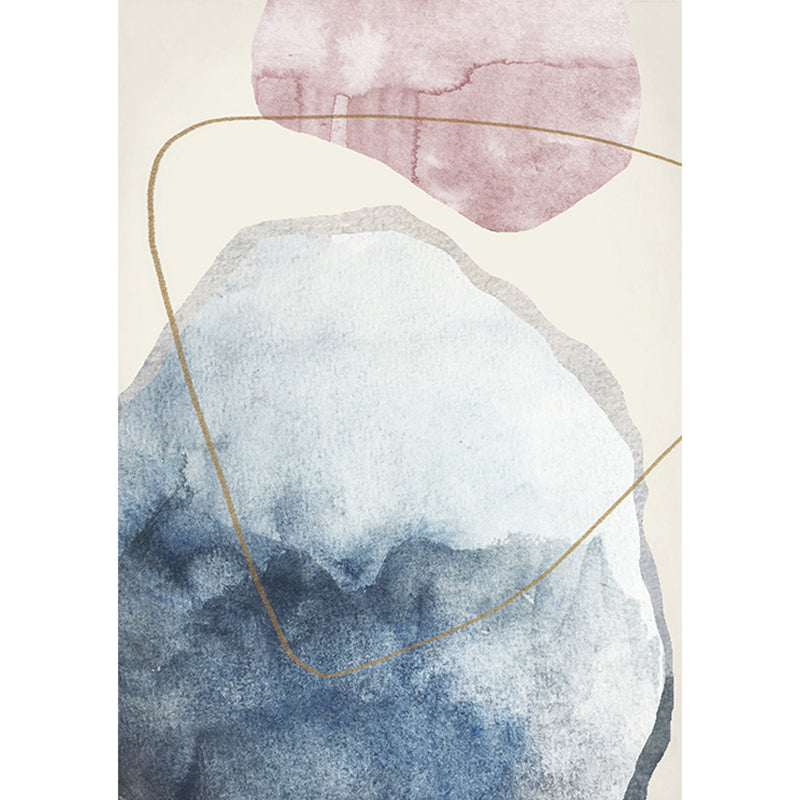 Pastel Color Living Room Rug Nordic Colorblock Area Carpet Polyester Anti-Slip Backing Rug - view 3