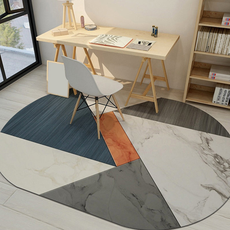 Cool Geometric Rug Multicolor Trendy Area Carpet Polyester Anti-Slip Easy Care Rug for Living Room - view 2