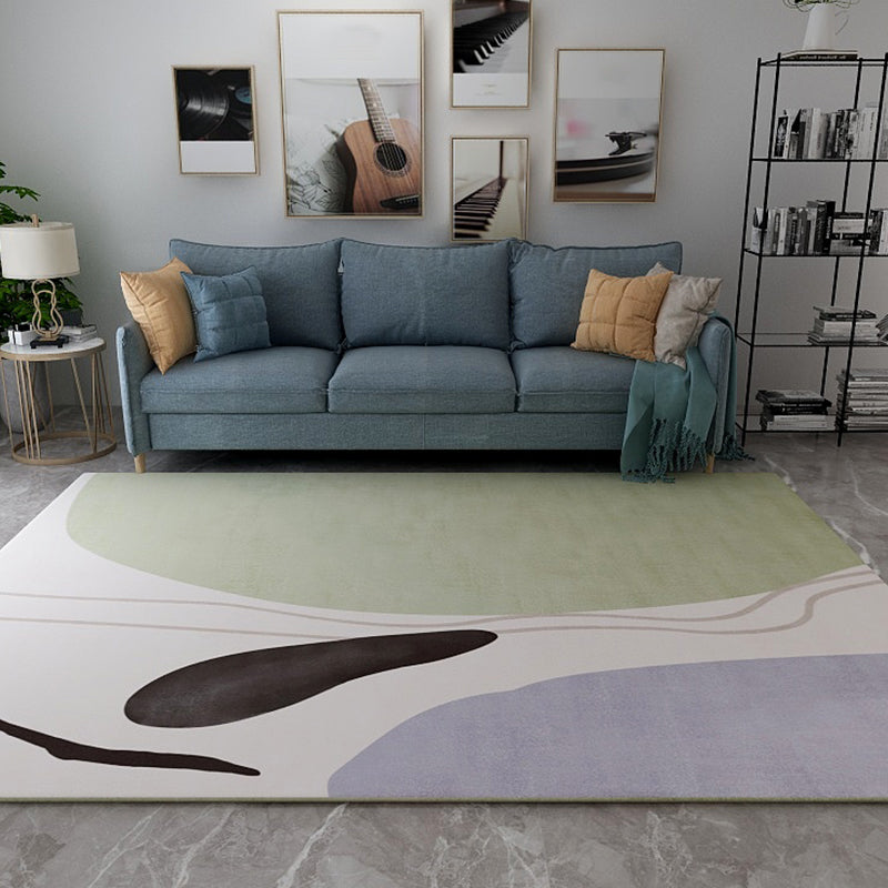 Special Abstract Art Rug Soft Color Nordic Style Carpet Polypropylene Stain Resistant Easy Care Rug for Home Light Green Clearhalo 'Area Rug' 'Rug' 1898647