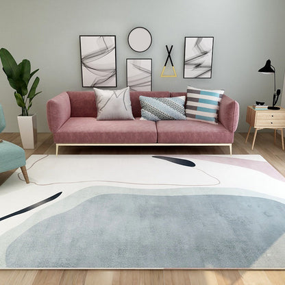 Special Abstract Art Rug Soft Color Nordic Style Carpet Polypropylene Stain Resistant Easy Care Rug for Home Blue Clearhalo 'Area Rug' 'Rug' 1898650