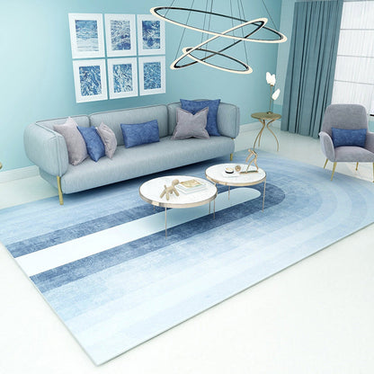 Soft Blue Geometric Rug Polyester Minimalism Rug Non-Slip Pet Friendly Area Carpet for Living Room Light Blue Clearhalo 'Area Rug' 'Rug' 1898652