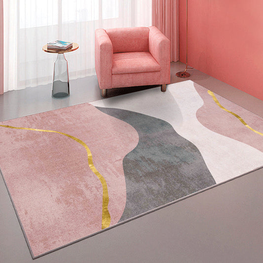 Soft Trendy Indoor Rug Multi Color Abstract Pattern Rug Stain-Proof Washable Carpet for Living Room Clearhalo 'Area Rug' 'Rug' 1898708