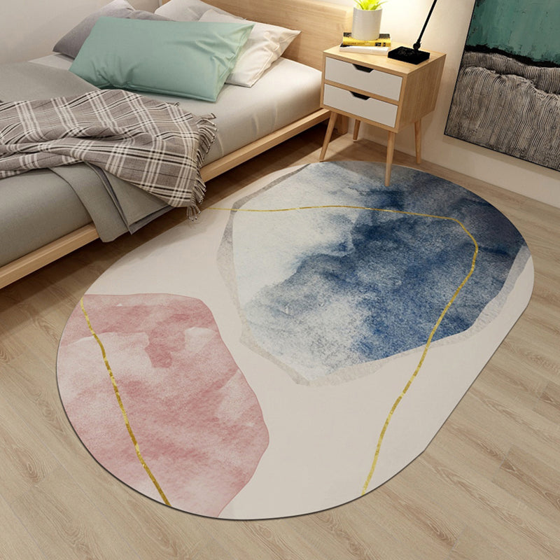 Soft Color Block Ombre Rug Polypropylene Nordic Area Carpet Stain Resistant Rug for Home Decoration Blue Clearhalo 'Area Rug' 'Rug' 1898721