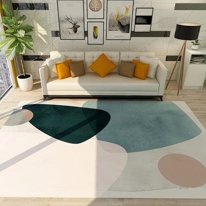 Novelty Colorblock Indoor Rug Colorful Synthetics Area Carpet Anti-Slip Pet Friendly Rug for Living Room Light Blue Clearhalo 'Area Rug' 'Rug' 1898869