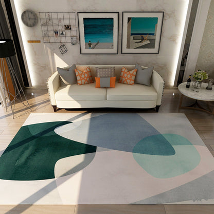 Novelty Colorblock Indoor Rug Colorful Synthetics Area Carpet Anti-Slip Pet Friendly Rug for Living Room Blackish Green Clearhalo 'Area Rug' 'Rug' 1898877