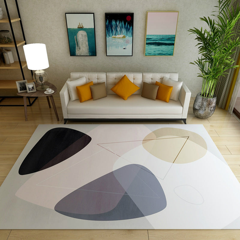 Novelty Colorblock Indoor Rug Colorful Synthetics Area Carpet Anti-Slip Pet Friendly Rug for Living Room Pink Clearhalo 'Area Rug' 'Rug' 1898883