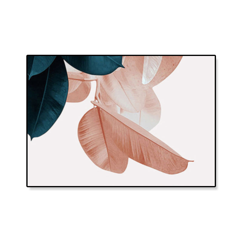 Nordic Illustration Leaf Wall Art Girls Bedroom Canvas in Pink, Multiple Sizes Available - view 4