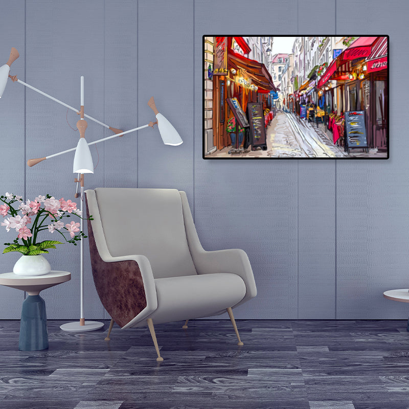 Global Inspired Landmark Painting Canvas Print Textured Pastel Wall Art for Hotel - view 26