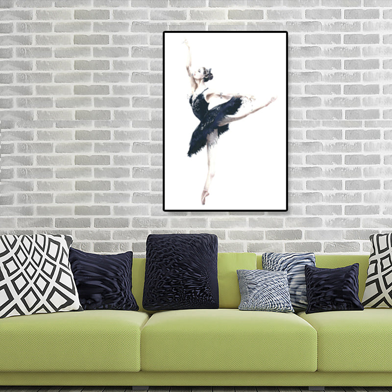 Pastel Drawing Ballet Girl Canvas Dance Nordic Textured Wall Art Print for Bedroom - view 16