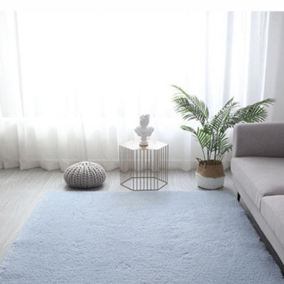 Feblilac Rectangular Solid Silver Grey Thickened Tufted Bath Mat - view 2