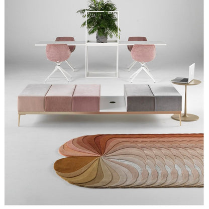 Feblilac Morandi Style Irregular Pattern Stacking Living Room Mat Carpet