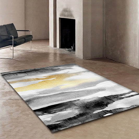 Assorted Abstract Patterned Rug Multi Colored Novelty Carpet Synthetics Anti-Slip Stain Resistant Rug for Home - Dark Gray - Clearhalo - 'Area Rug' - 'Rug' - 1927372