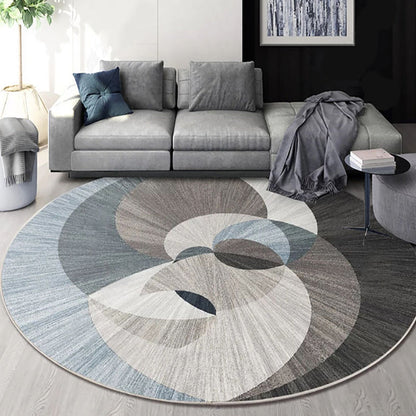 Unique Abstract Colorblock Area Rug Multi Colored Creative Carpet Polyester Washable Rug for Living Room Brown Clearhalo 'Area Rug' 'Rug' 1927425