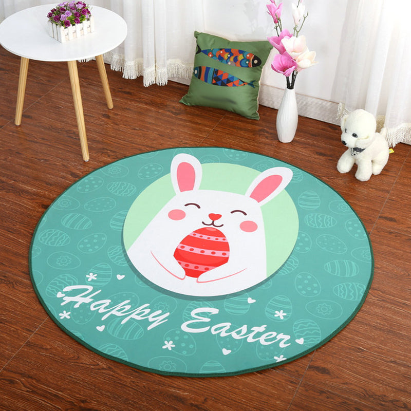 Cartoon Childrens Room Rug Dark Color Animal Land Carpet Polyester Pet Friendly Anti-Slip Rug - view 3