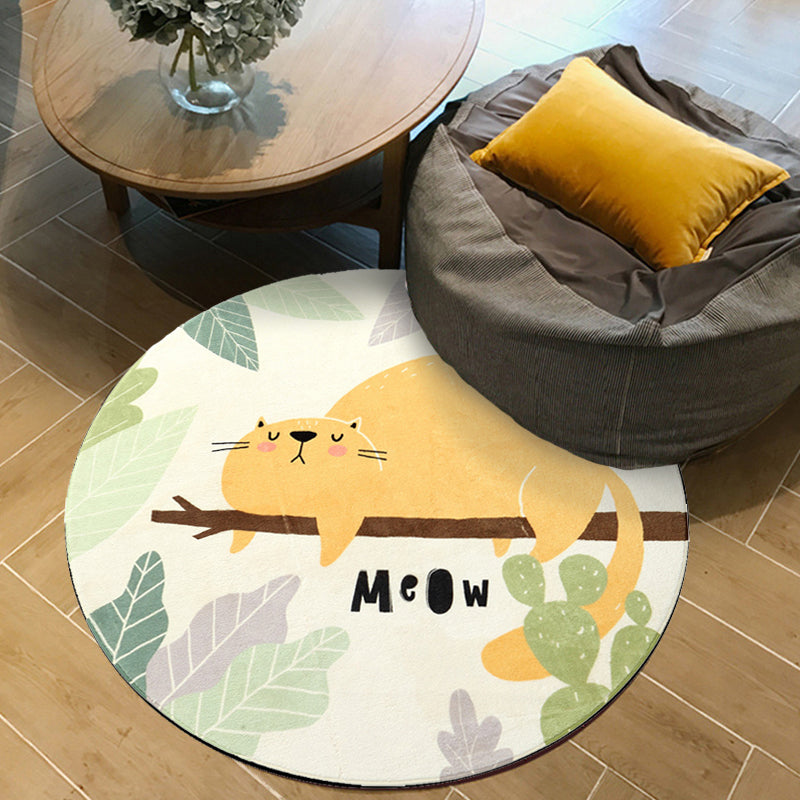 Adorable Animal Indoor Rug Soft Color Cartoon Carpet Polypropylene Machine Washable Rug for Kids Room - Clearhalo - 'Area Rug' - 'Rug' - 1927683