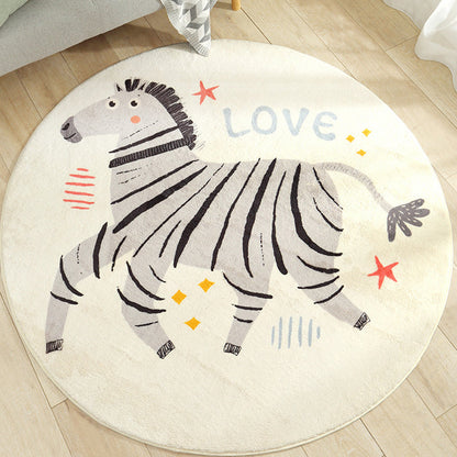 Adorable Animal Indoor Rug Soft Color Cartoon Carpet Polypropylene Machine Washable Rug for Kids Room - Grey - Clearhalo - 'Area Rug' - 'Rug' - 1927689