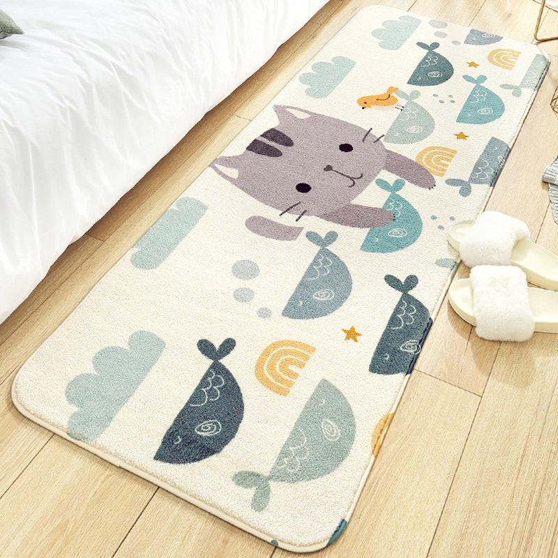 Novelty Cartoon Rug Colorful Animal Patterned Rug Pet Friendly Non-Slip Carpet for Baby Room