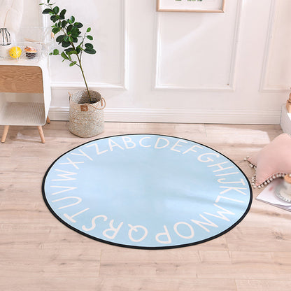 Pastel Alphabet Rug Synthetics Kids Area Carpet Anti-Slip Backing Rug for Childrens Bedroom