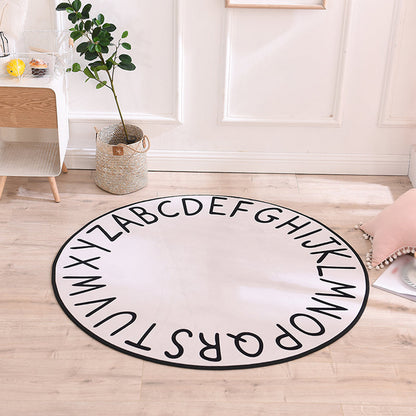 Pastel Alphabet Rug Synthetics Kids Area Carpet Anti-Slip Backing Rug for Childrens Bedroom