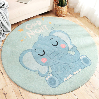 Cute Pet Indoor Rug Pastel Cartoon Rug Polypropylene Washable Stain-Proof Non-Slip Carpet for Baby Room