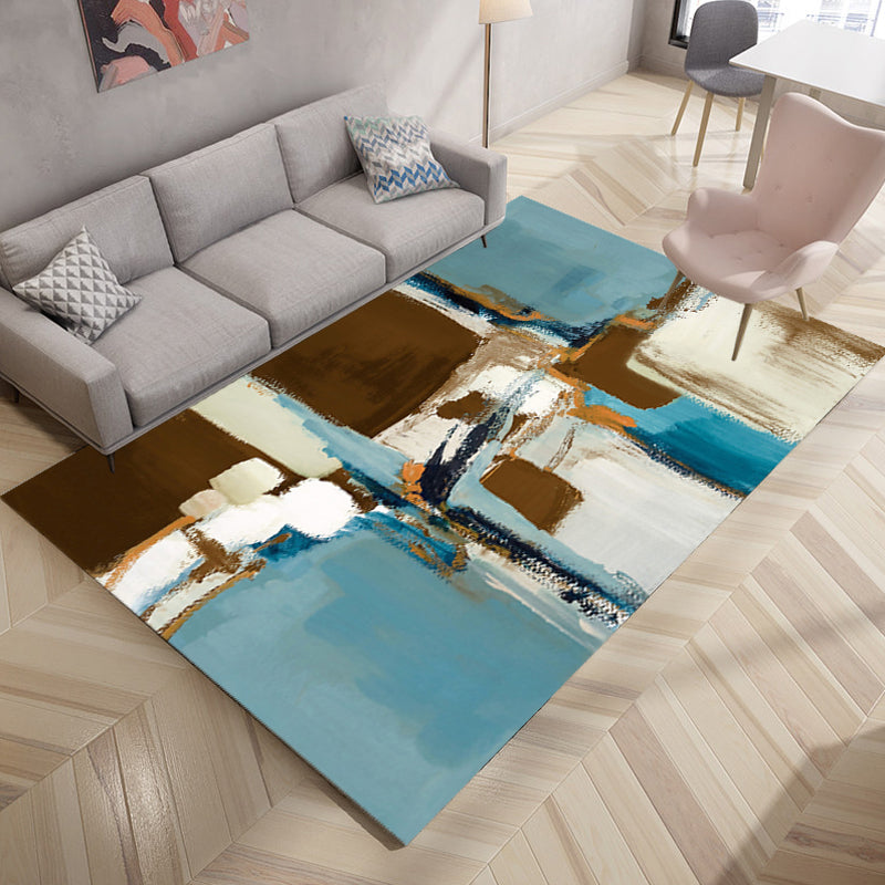 Aesthetic Industrial Area Rug Dark Color Oil Painting Abstract Carpet Anti-Slip Machine Wash Rug for Home - Clearhalo - 'Area Rug' - 'Rug' - 1927935