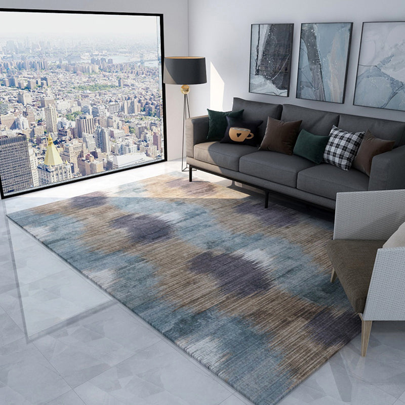 Dark Cyberpunk Style Rug Polypropylene Tie Dye Printed Abstract Rug Non-Slip Backing Washable Carpet for Room - view 2