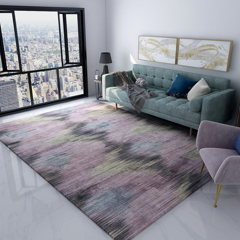 Dark Cyberpunk Style Rug Polypropylene Tie Dye Printed Abstract Rug Non-Slip Backing Washable Carpet for Room