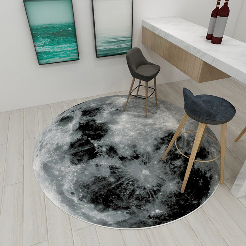 Dark Rust Pattern Rug Polypropylene Steampunk Rug Non-Slip Machine Washable Carpet for Bedroom - view 4