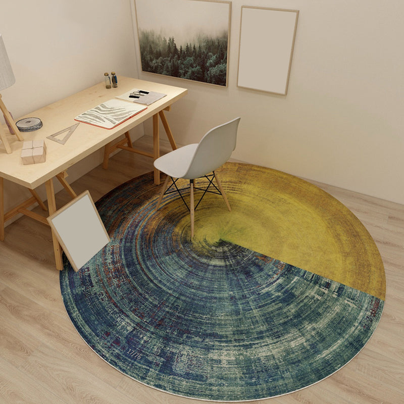 Dark Rust Pattern Rug Polypropylene Steampunk Rug Non-Slip Machine Washable Carpet for Bedroom