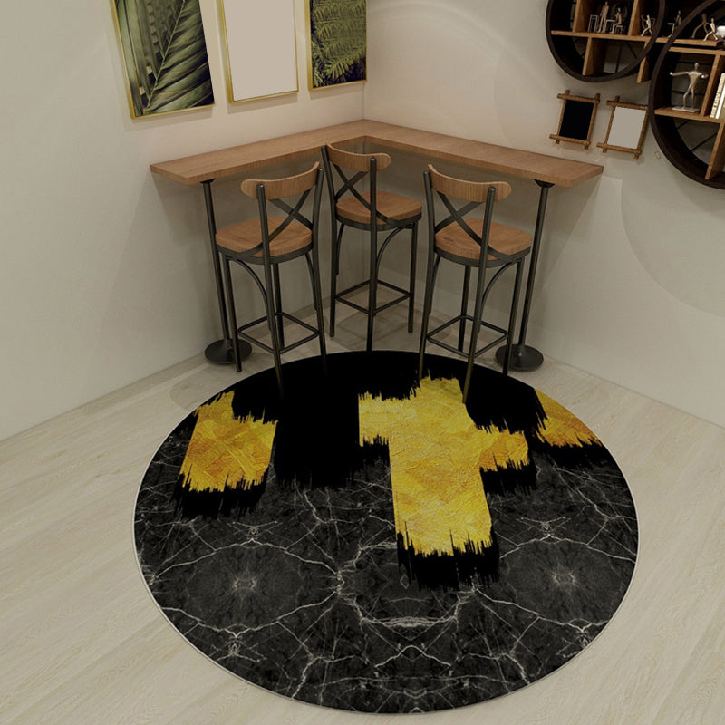 Dark Rust Pattern Rug Polypropylene Steampunk Rug Non-Slip Machine Washable Carpet for Bedroom