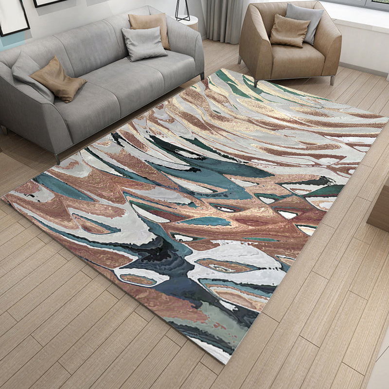 Shimmering Waves Abstract Rug Bright Color Industrial Rug Synthetics Pet Friendly Carpet for Sitting Room Clearhalo 'Area Rug' 'Rug' 1928015