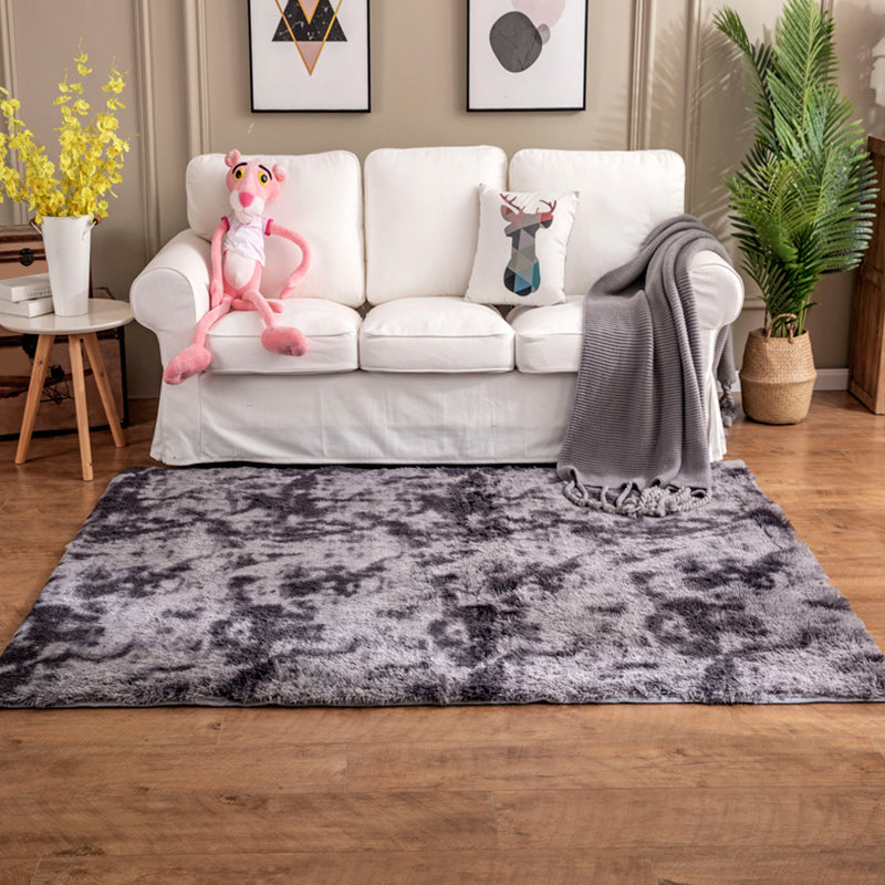 Creative Rust Metal Look Rug Pastel Color Industrial Rug Synthetics Non-Slip Backing Easy Care Carpet for Home - view 2
