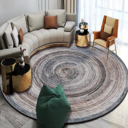 Casual Modern Rug in Grey Abstract Wood Grain Pattern Rug Polyester Machine Washable Carpet for Home Decoration - Grey - Clearhalo - 'Area Rug' - 'Modern' - 'Rugs' - Rug' - 1928201