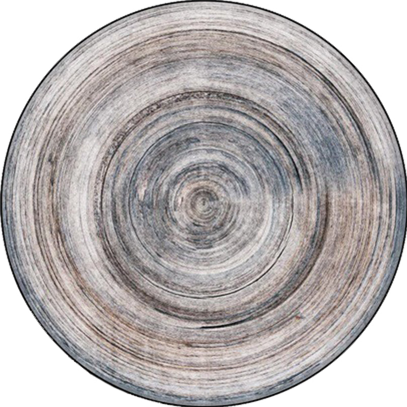 Casual Modern Rug in Grey Abstract Wood Grain Pattern Rug Polyester Machine Washable Carpet for Home Decoration - Clearhalo - 'Area Rug' - 'Modern' - 'Rugs' - Rug' - 1928203