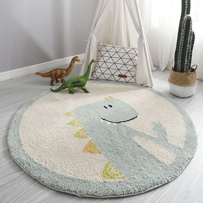 Light Color Baby Room Rug Cartoon Animal Area Carpet Polypropylene Pet Friendly Anti-Slip Rug - Light Green - Clearhalo - 'Area Rug' - 'Rug' - 1931995