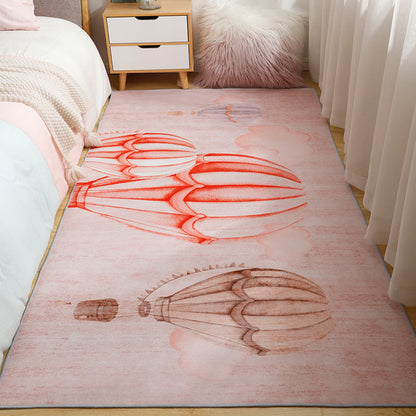 Lovely Cartoon Rug Soft Color Fairy Tale Carpet Machine Wash Anti-Slip Rug for Child Bedroom - Pink - Clearhalo - 'Area Rug' - 'Rug' - 1932078