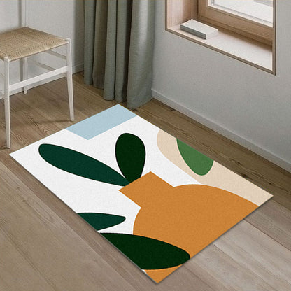 Creative Multicolor Colorblock Rug Polyester Simplicity Area Rug Pet Friendly Washable Anti-Slip Indoor Rug for Parlour