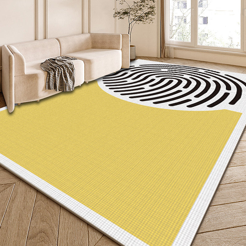 Modernist Colorblock Rug Multi-Color Polyester Area Rug Washable Non-Slip Backing Indoor Rug for Drawing Room - Yellow - Clearhalo - 'Area Rug' - 'Rug' - 1932486