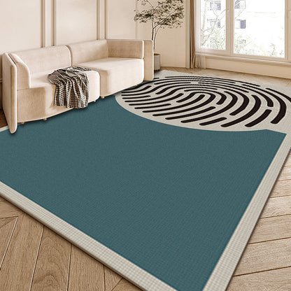 Modernist Colorblock Rug Multi-Color Polyester Area Rug Washable Non-Slip Backing Indoor Rug for Drawing Room - Dark Blue - Clearhalo - 'Area Rug' - 'Rug' - 1932487