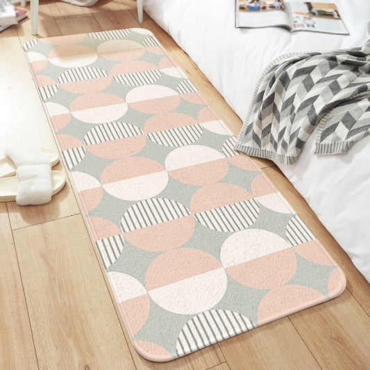 Unique Colorblock Striped Pattern Rug Multicolor Modern Carpet Polyester Washable Anti-Slip Area Rug for Sleeping Room Green Clearhalo 'Area Rug' 'Rug' 1932493