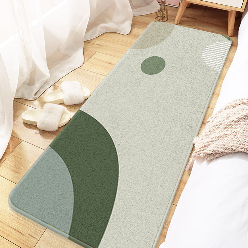 Aesthetic Multicolor Colorblock Rug Polyester Modernism Indoor Rug Pet Friendly Washable Anti-Slip Carpet for Decoration - Army Green - Clearhalo - 'Area Rug' - 'Rug' - 1932505