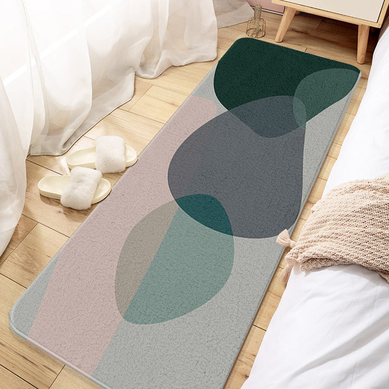 Aesthetic Multicolor Colorblock Rug Polyester Modernism Indoor Rug Pet Friendly Washable Anti-Slip Carpet for Decoration - Pink - Clearhalo - 'Area Rug' - 'Rug' - 1932511
