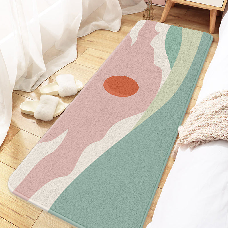 Aesthetic Multicolor Colorblock Rug Polyester Modernism Indoor Rug Pet Friendly Washable Anti-Slip Carpet for Decoration - Beige - Clearhalo - 'Area Rug' - 'Rug' - 1932512