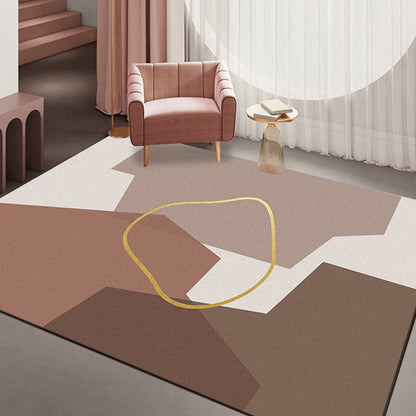 Minimalism Parlor Rug Multi-Color Colorblock Indoor Rug Polyester Anti-Slip Backing Machine Washable Carpet - Pink - Clearhalo - 'Area Rug' - 'Rug' - 1932763