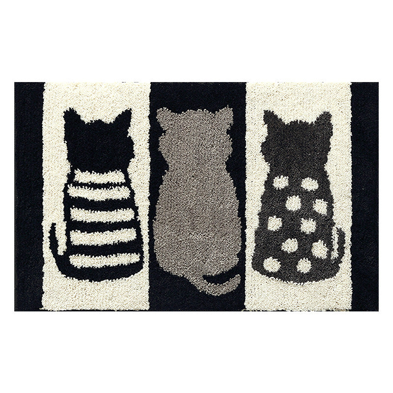 Three Cats Bathroom Rug, Non-Slip and Washable - Feblilac® Mat